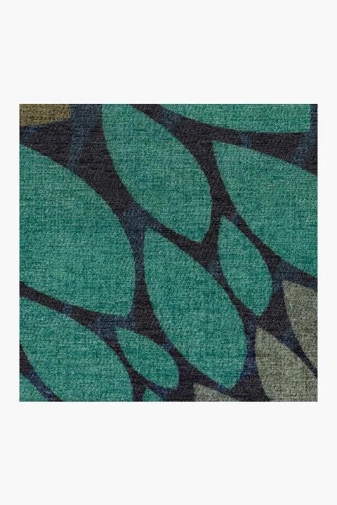 Floral Medallion Navy Rug-6'x9' thumbnail 3