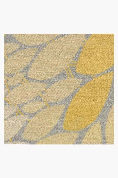 Floral Medallion Yellow Grey Rug-5'X7' thumbnail 3