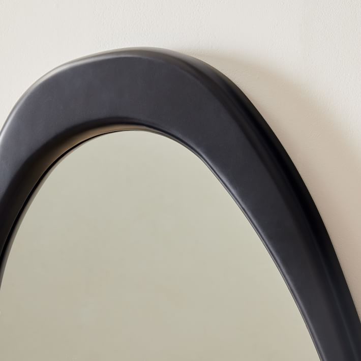 Asymmetrical Wood Framed Floor Mirror thumbnail 2