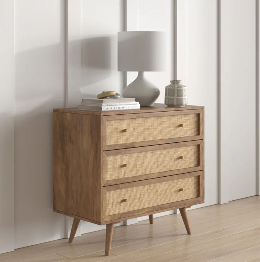 Nico 3 Drawer Solid Wood Standard Dresser Chest thumbnail 2
