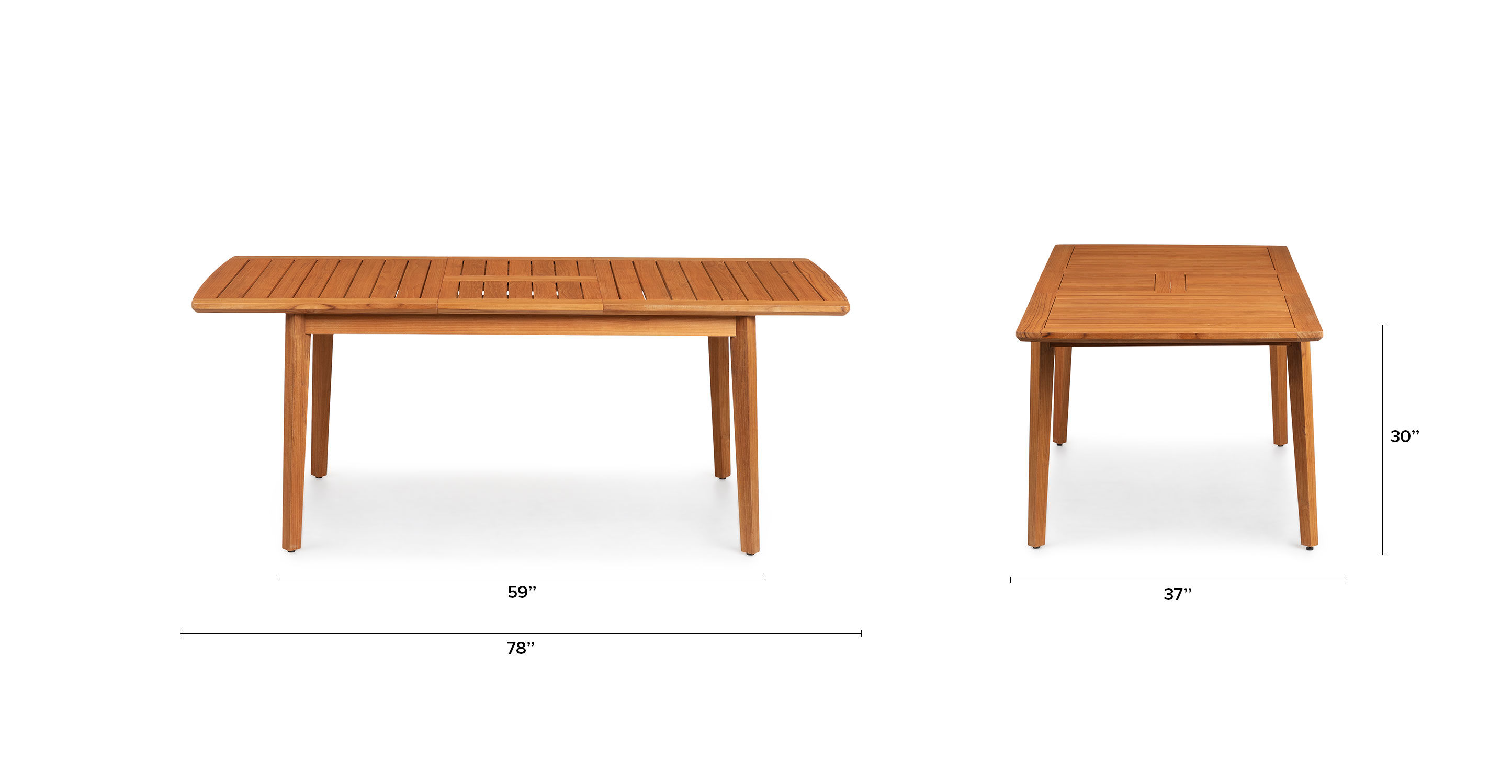 Marol Bronze Teak Dining Table for 6 Extendable thumbnail 10