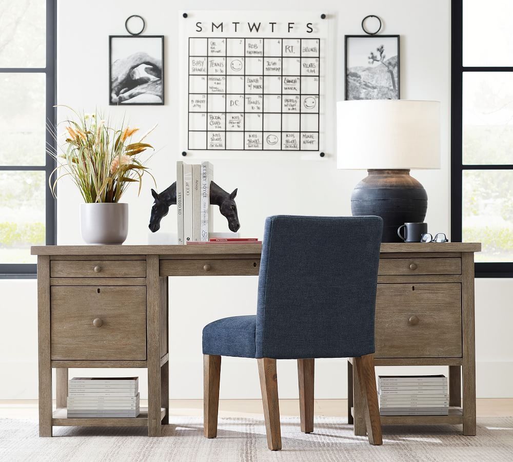 Farmhouse Desk with Drawers thumbnail 2