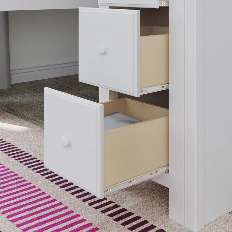 Monserrat Full Solid Wood Loft Bed with Bookcase thumbnail 3
