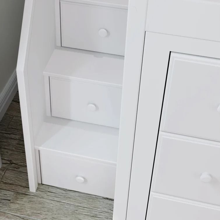 Monserrat Full Solid Wood Loft Bed with Bookcase thumbnail 4