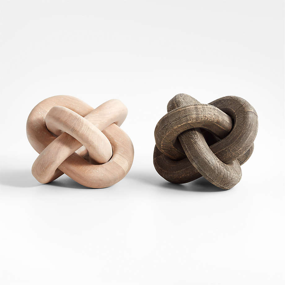 White Wood Knot Sculpture thumbnail 2