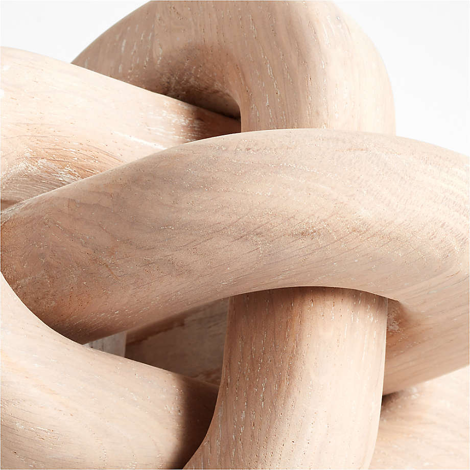 White Wood Knot Sculpture thumbnail 3