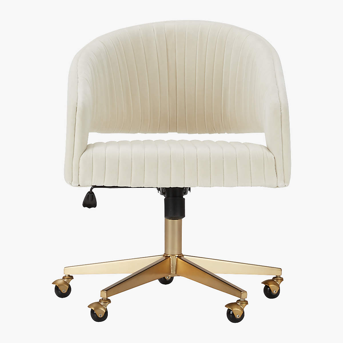 Channel Ivory Velvet Office Chair thumbnail 3
