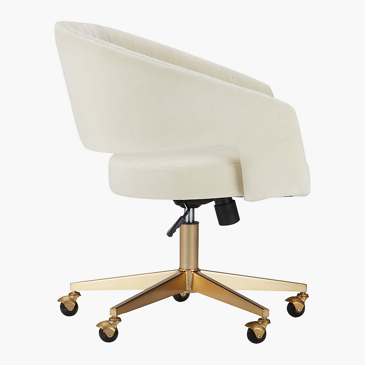 Channel Ivory Velvet Office Chair thumbnail 4