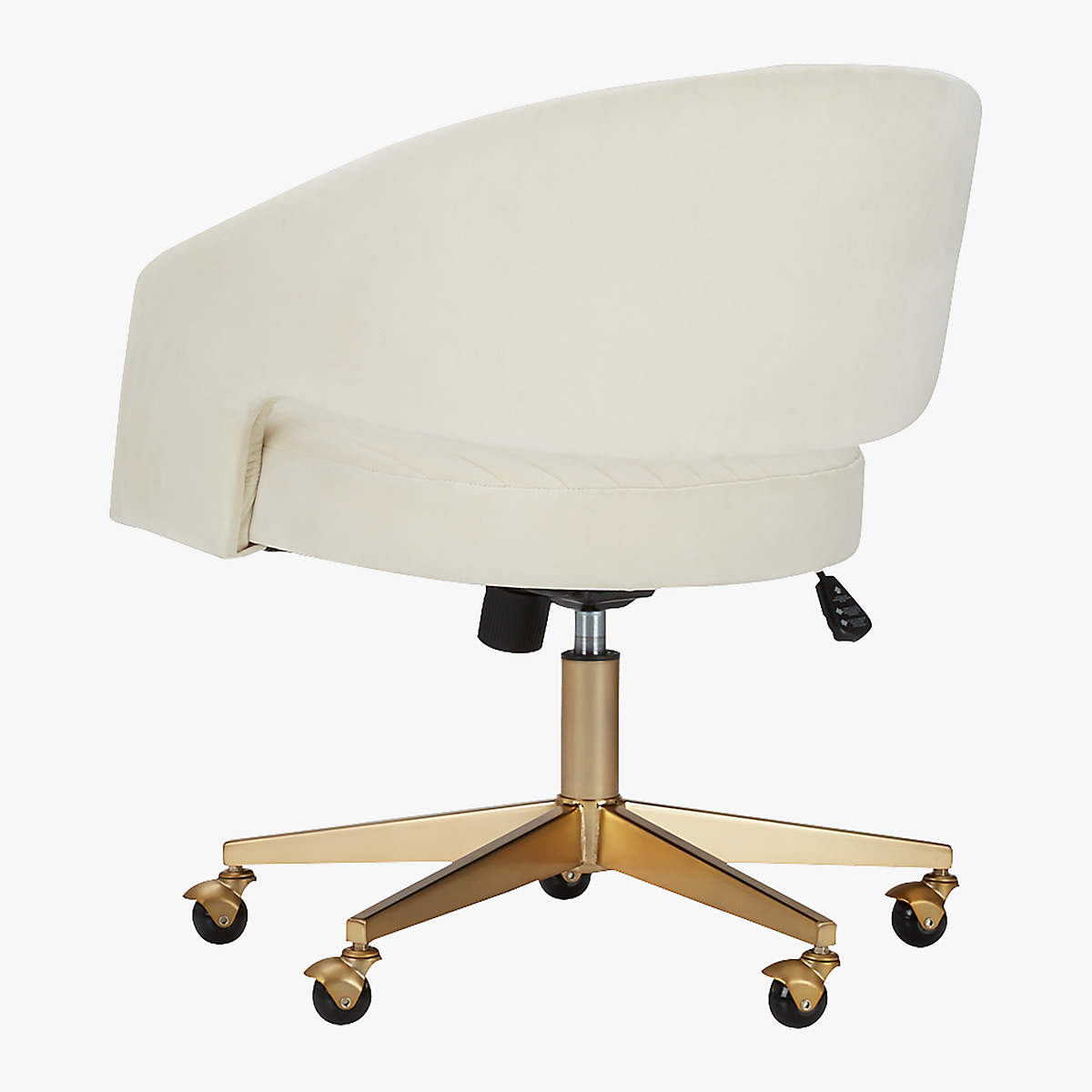 Channel Ivory Velvet Office Chair thumbnail 5
