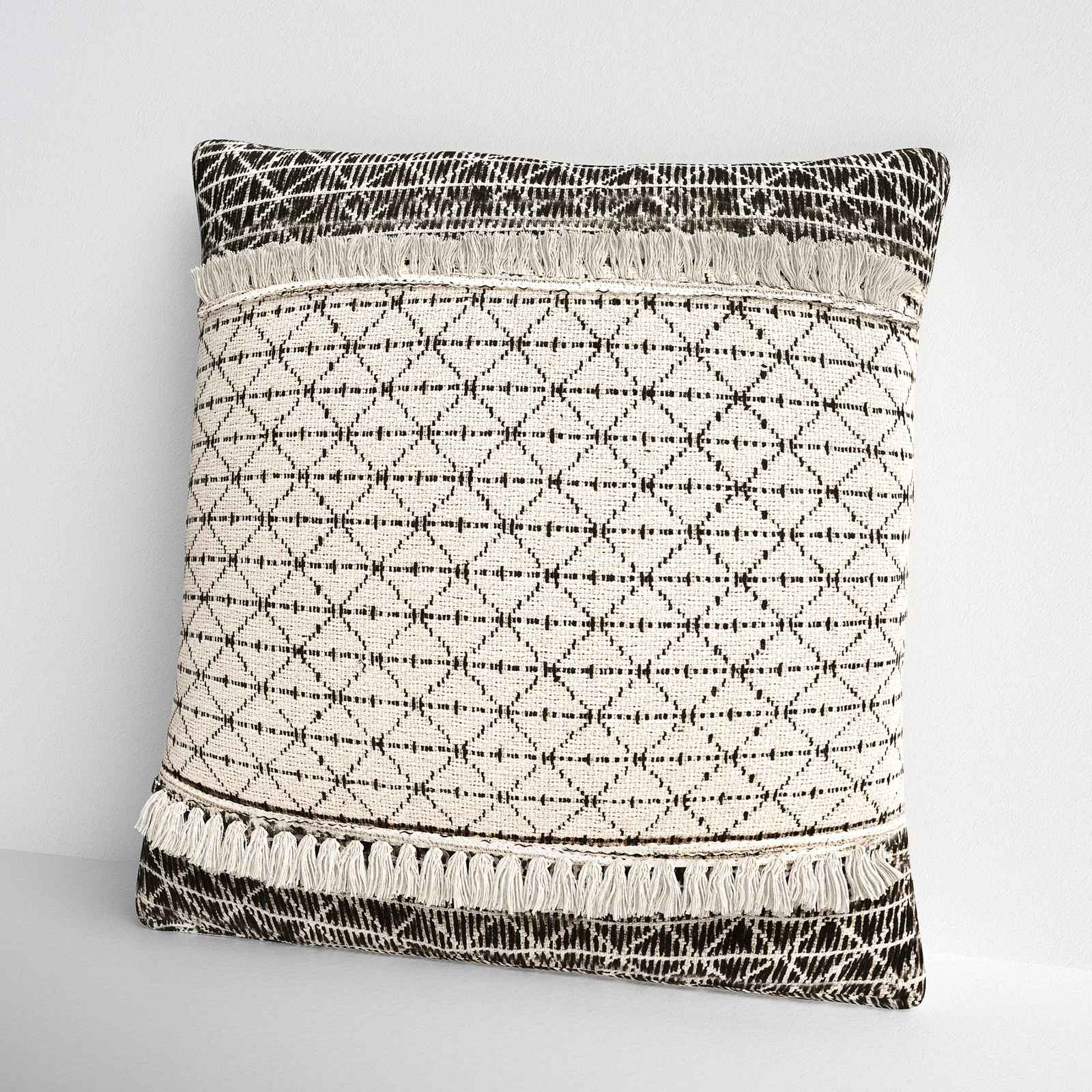 Sandra Cotton Throw Pillow Cover without Insert-18"x18" thumbnail 4
