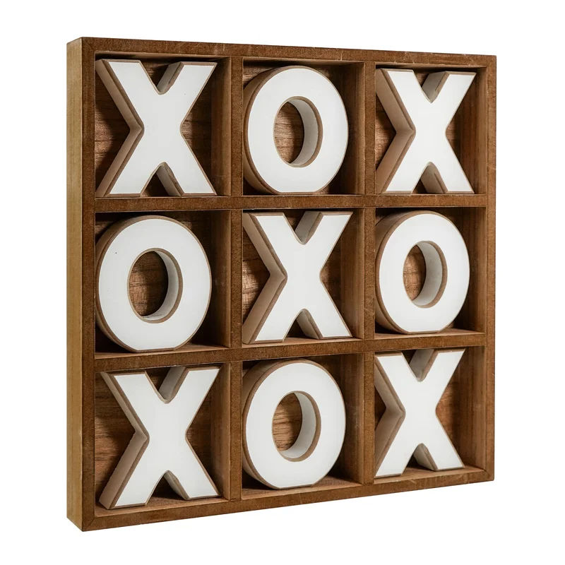 Wood Tic Tac Toe Board Game thumbnail 3