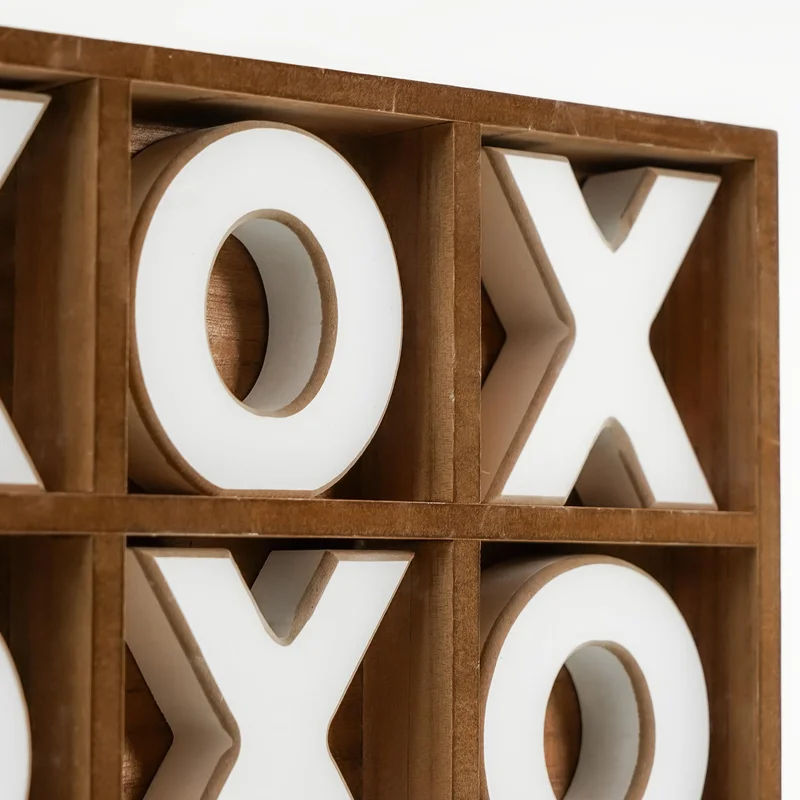 Wood Tic Tac Toe Board Game thumbnail 5
