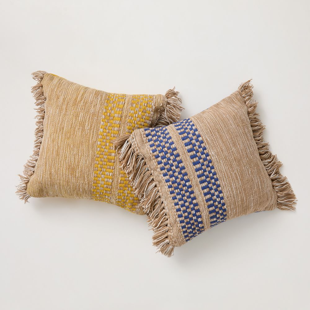 Woven Mixed Side Stripe IndoorOutdoor Pillow-20''x20'' thumbnail 2
