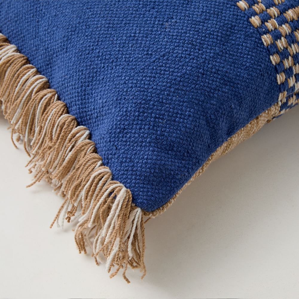 Woven Mixed Side Stripe IndoorOutdoor Pillow-20''x20'' thumbnail 3