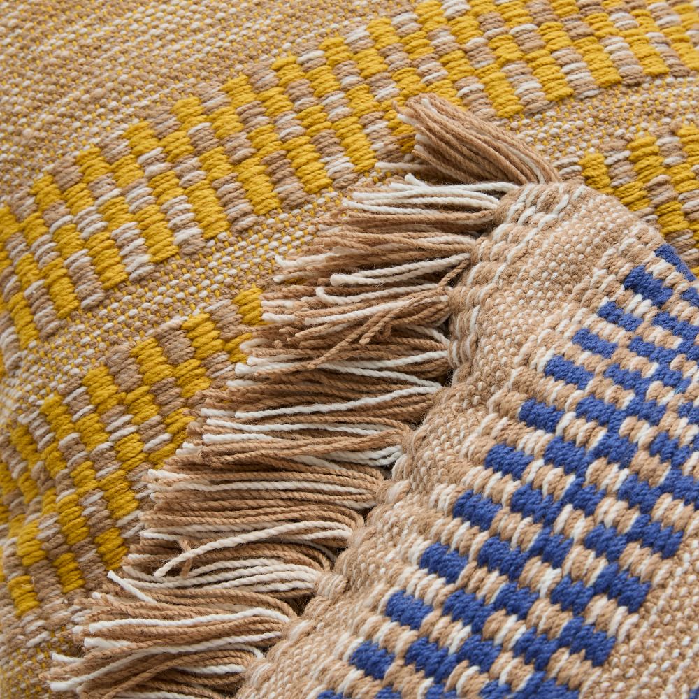 Woven Mixed Side Stripe IndoorOutdoor Pillow-20''x20'' thumbnail 4