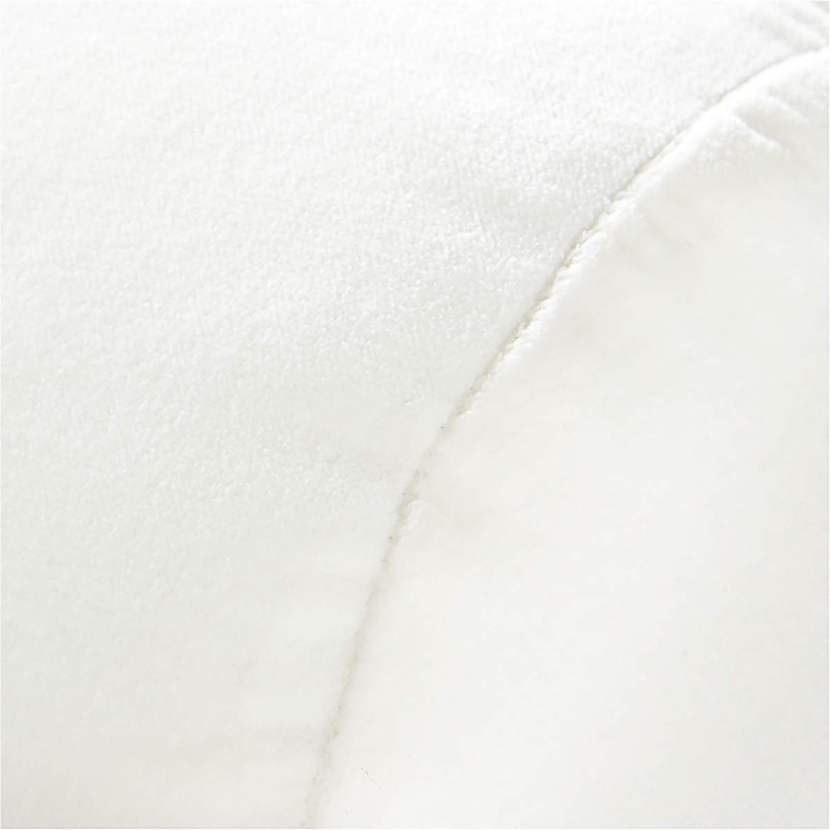 Bolster Velvet Ivory Throw Pillow 24"x6" thumbnail 3