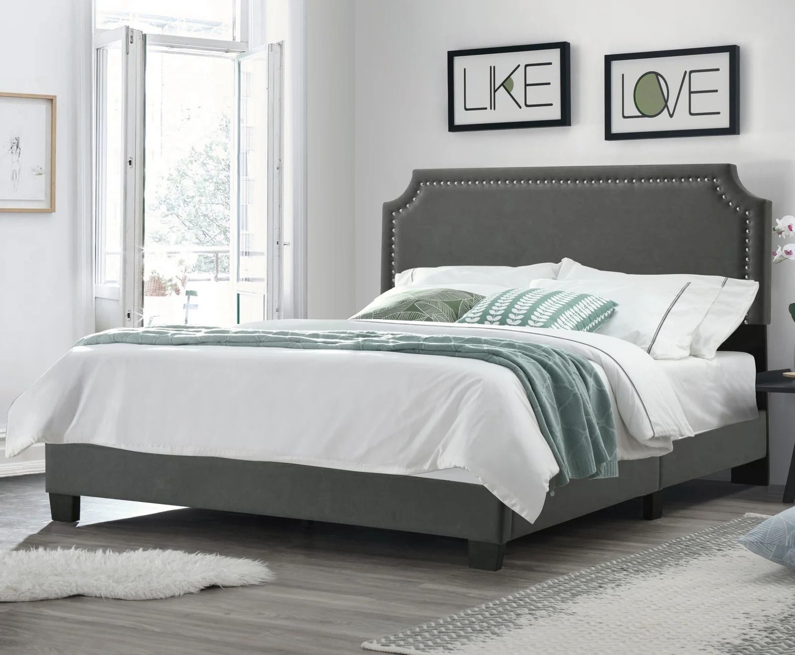 Fredson Upholstered Low Profile Standard Bed  thumbnail 2