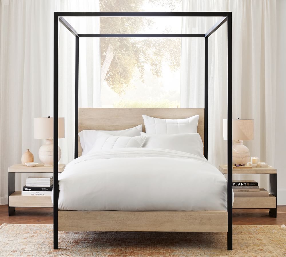 Cayman Wood And Metal Canopy Bed - Queen thumbnail 2