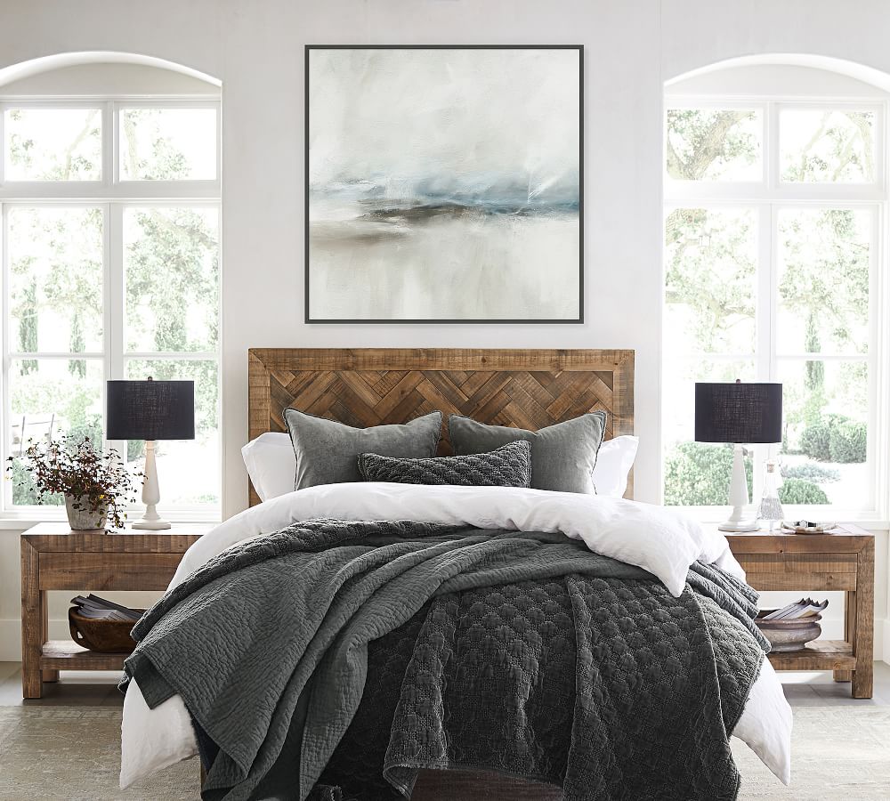 Gray Daze Hand Embellished Canvas Print With Frame 47.5"x47.5" thumbnail 2