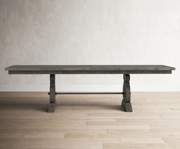 Machuca Extendable Solid Wood Trestle Dining Table thumbnail 2