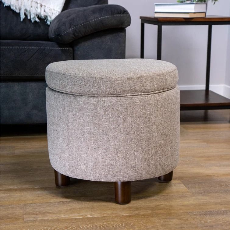 Amoret Wide Round Storage Ottoman with Storage thumbnail 2