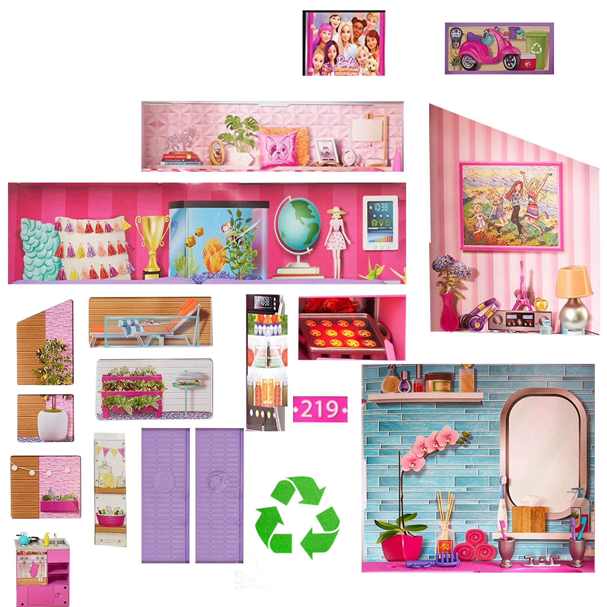 Barbie Dreamhouse Portable Doll House thumbnail 5