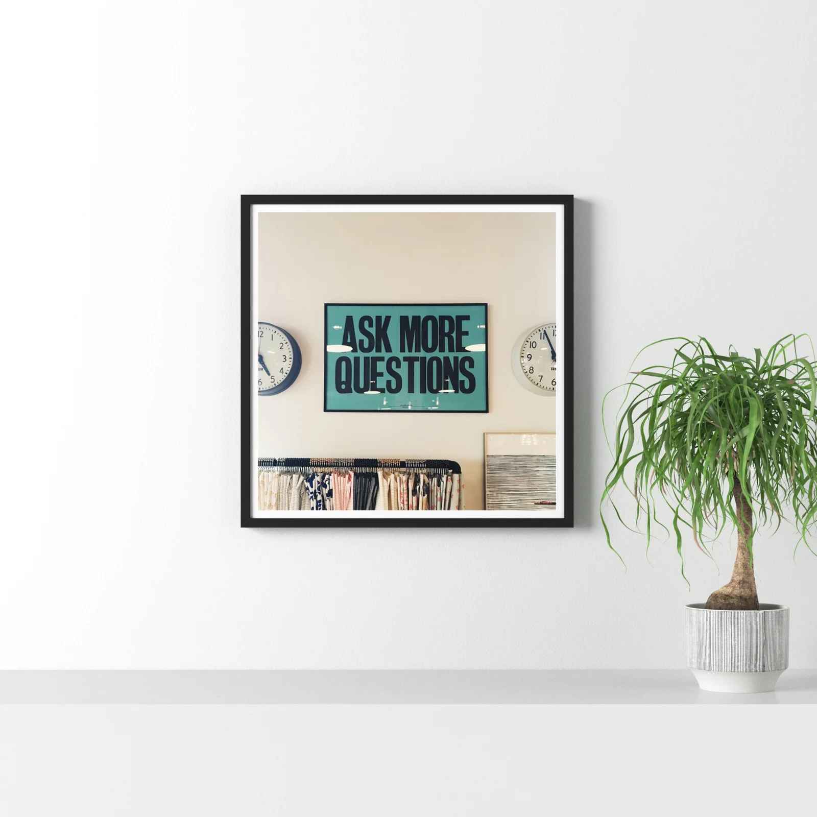 Ask Me More Questions with Frame-29.25"x29.25" thumbnail 2