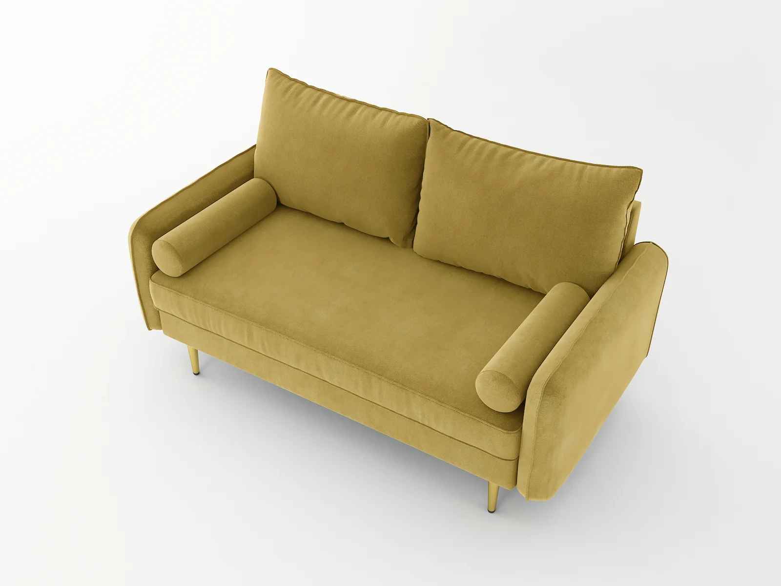 Balduina Velvet Round Arm Loveseat thumbnail 3