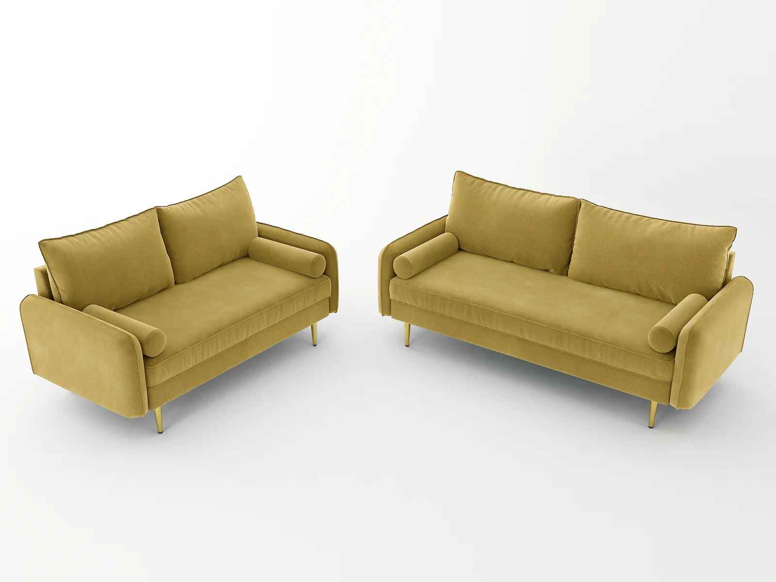 Balduina Velvet Round Arm Loveseat thumbnail 4
