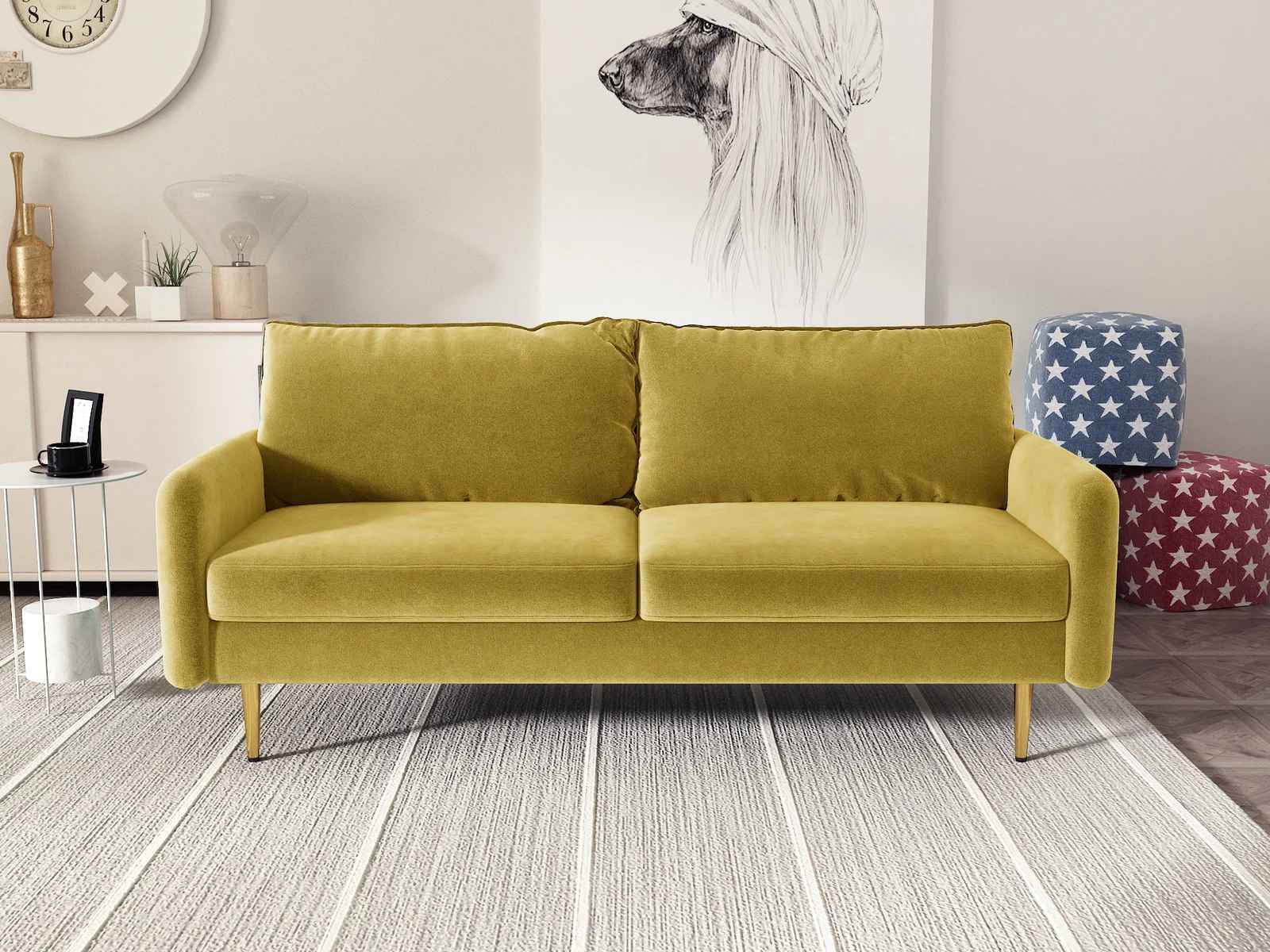 Javonta Velvet Square Arm Sofa with Reversible Cushions thumbnail 2