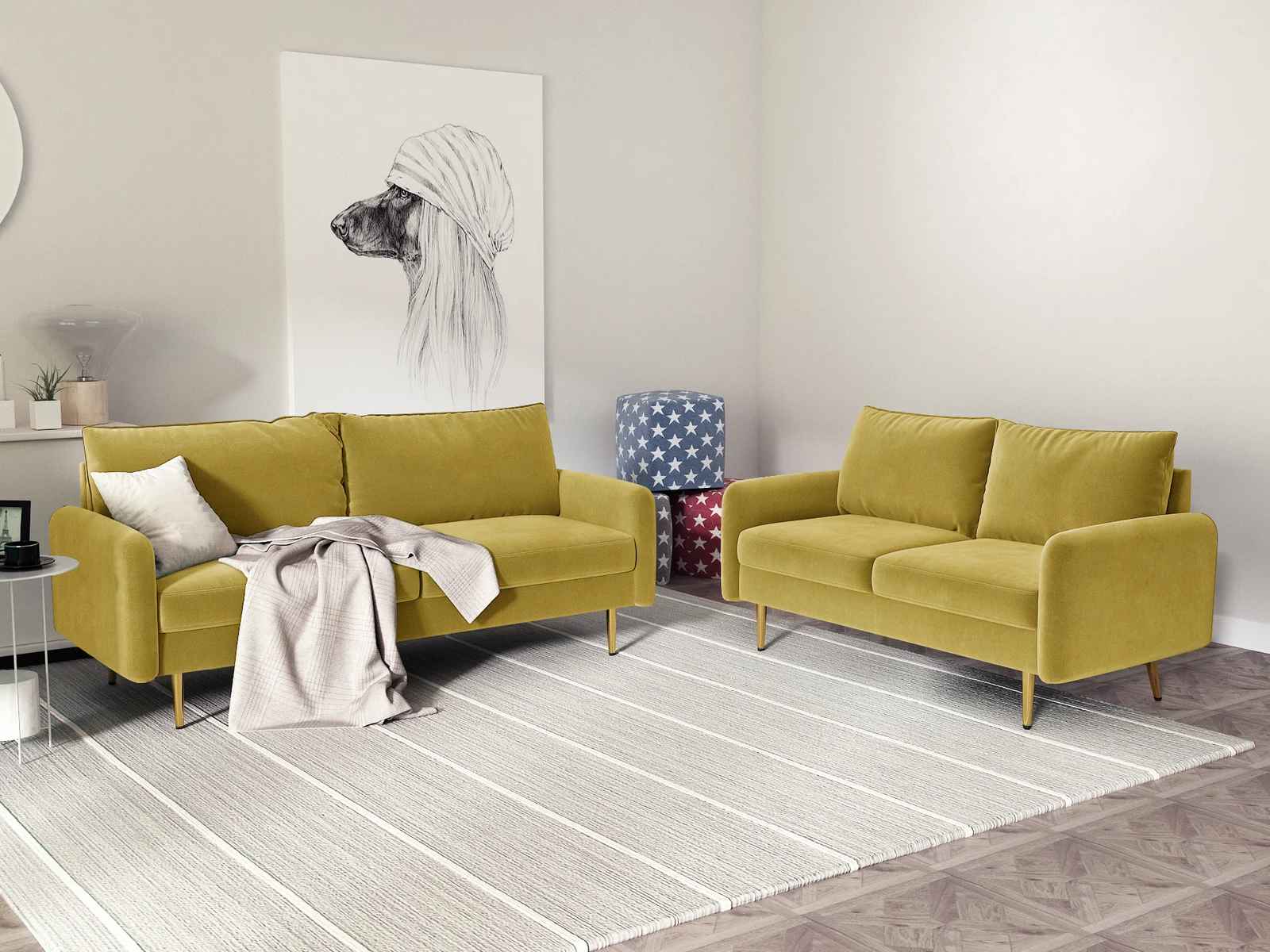 Javonta Velvet Square Arm Sofa with Reversible Cushions thumbnail 3