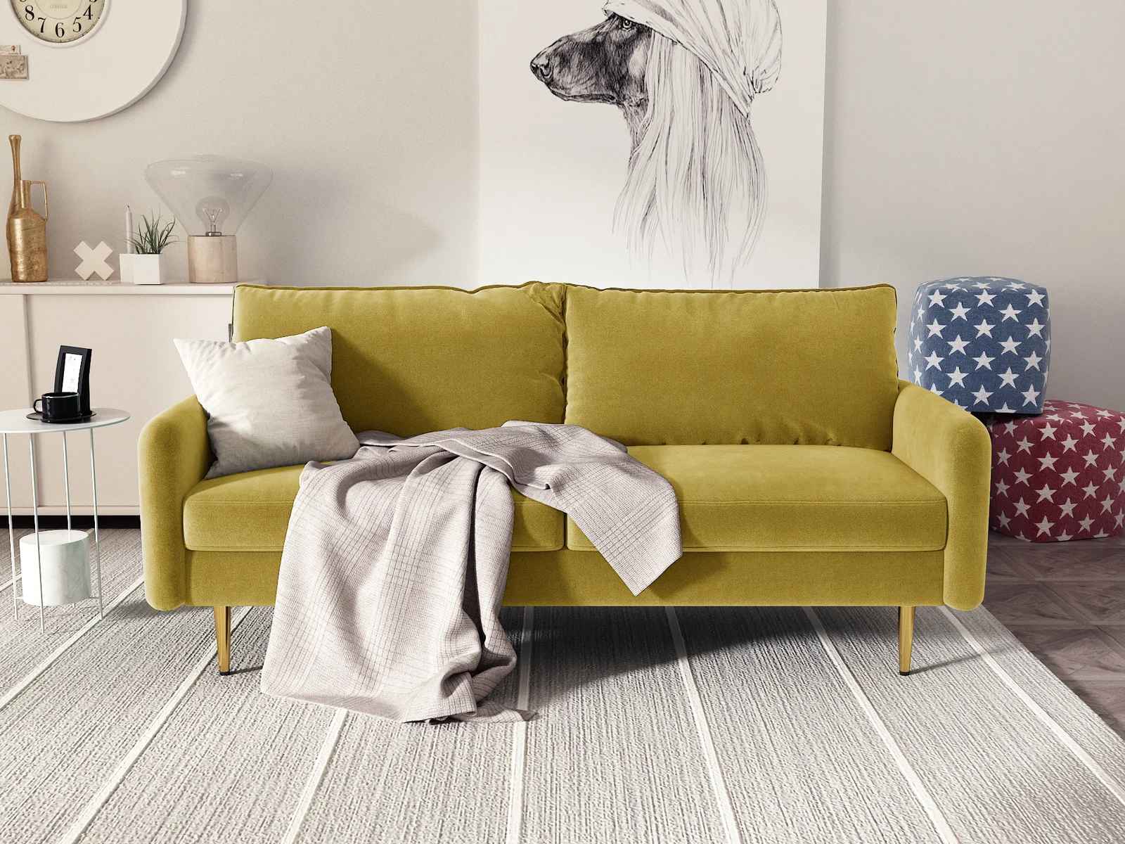 Javonta Velvet Square Arm Sofa with Reversible Cushions thumbnail 4