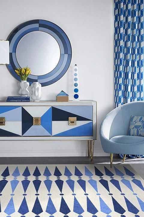 Jonathan Adler Carnaby Mykonos Blue Rug-8'x10' thumbnail 2