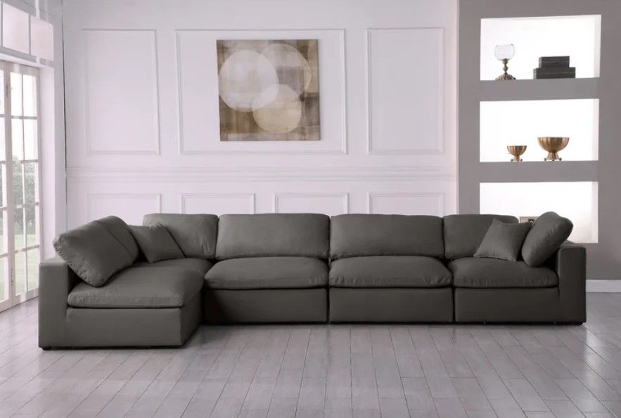Jocqua Velvet Reversible Down Cushion Modular Corner Sectional thumbnail 2