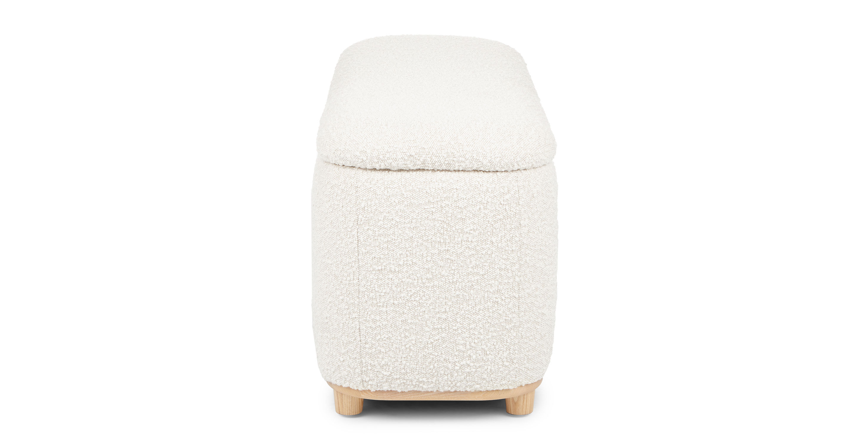 Maribo Ivory Boucle Storage Ottoman thumbnail 4
