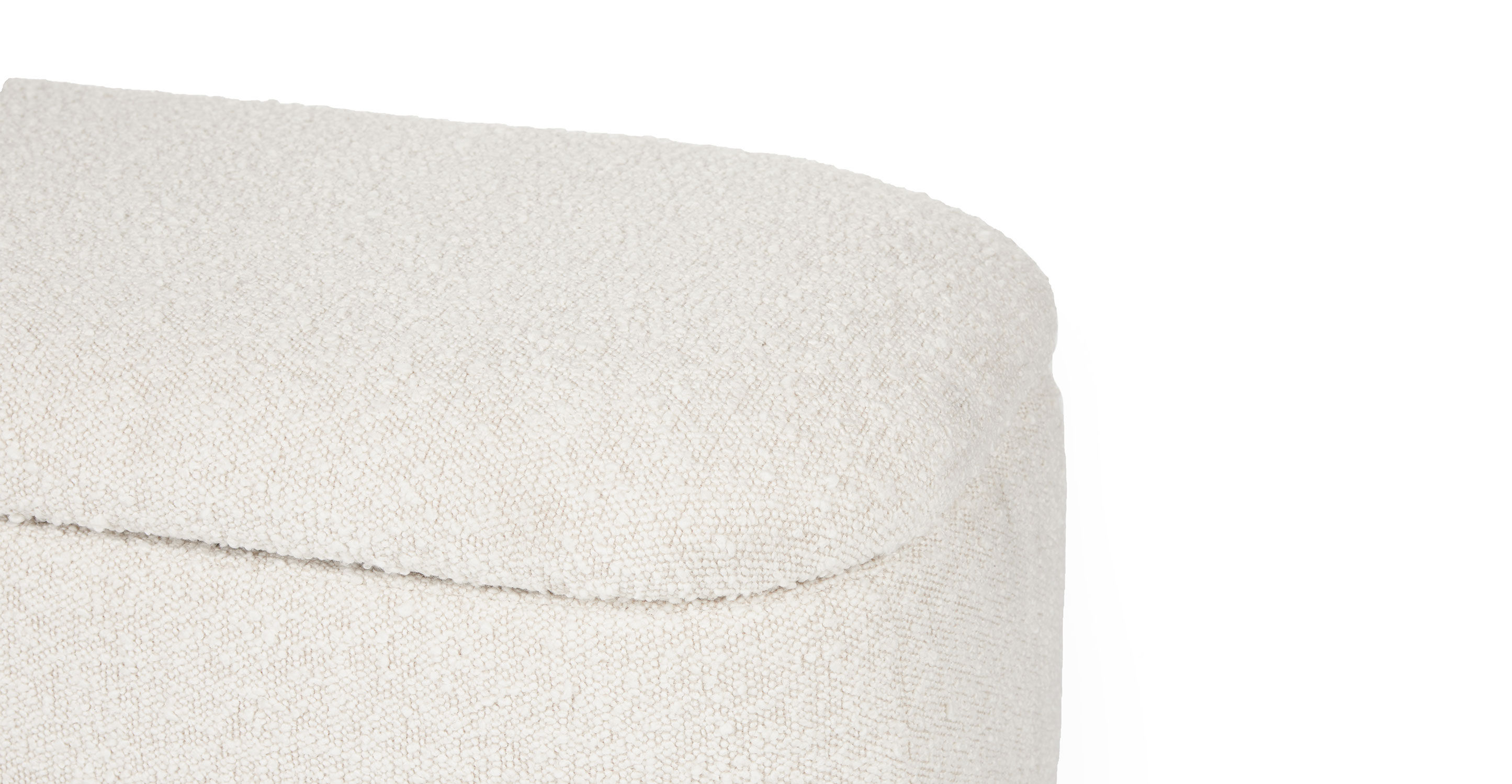 Maribo Ivory Boucle Storage Ottoman thumbnail 5