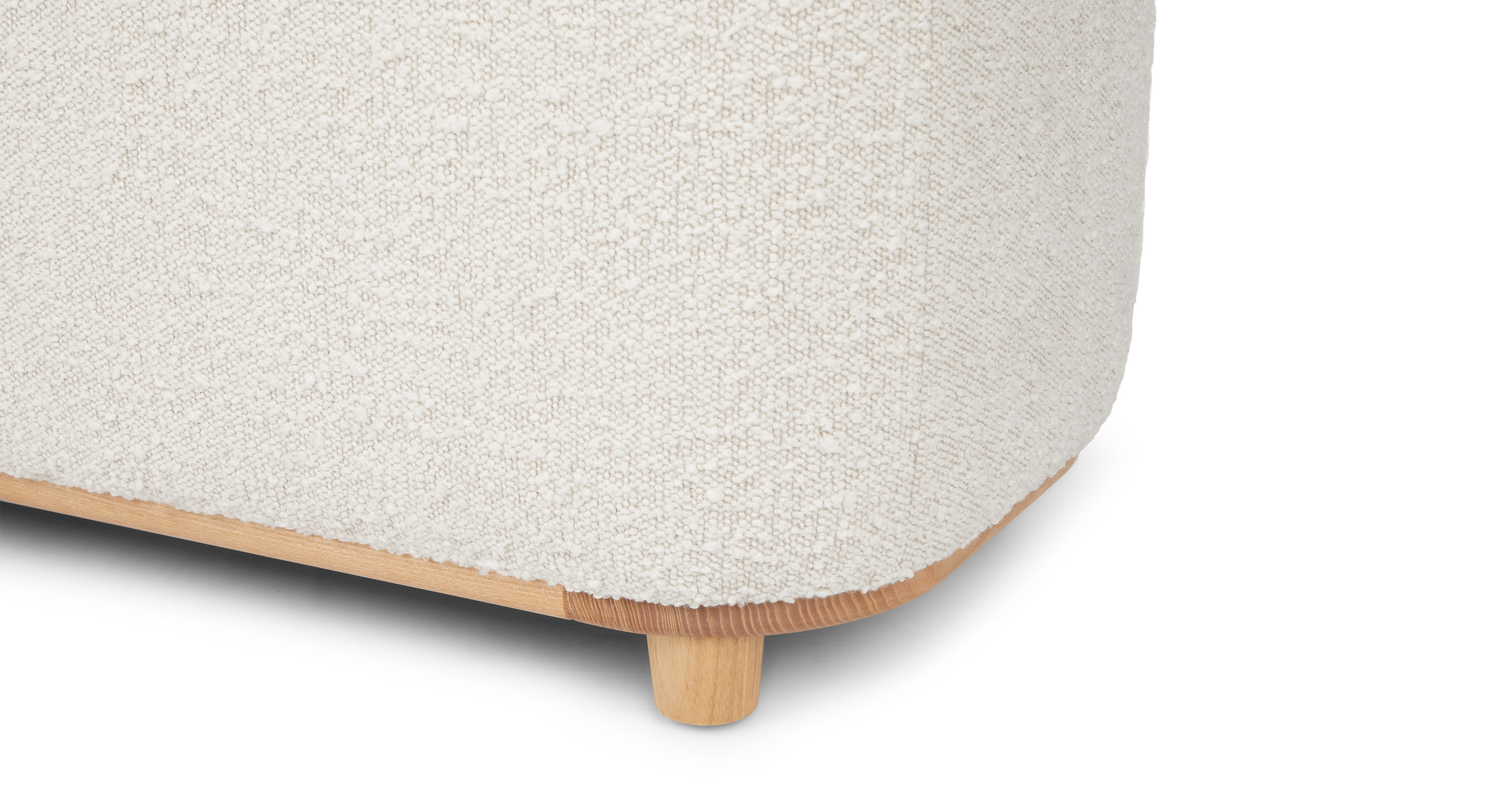 Maribo Ivory Boucle Storage Ottoman thumbnail 6