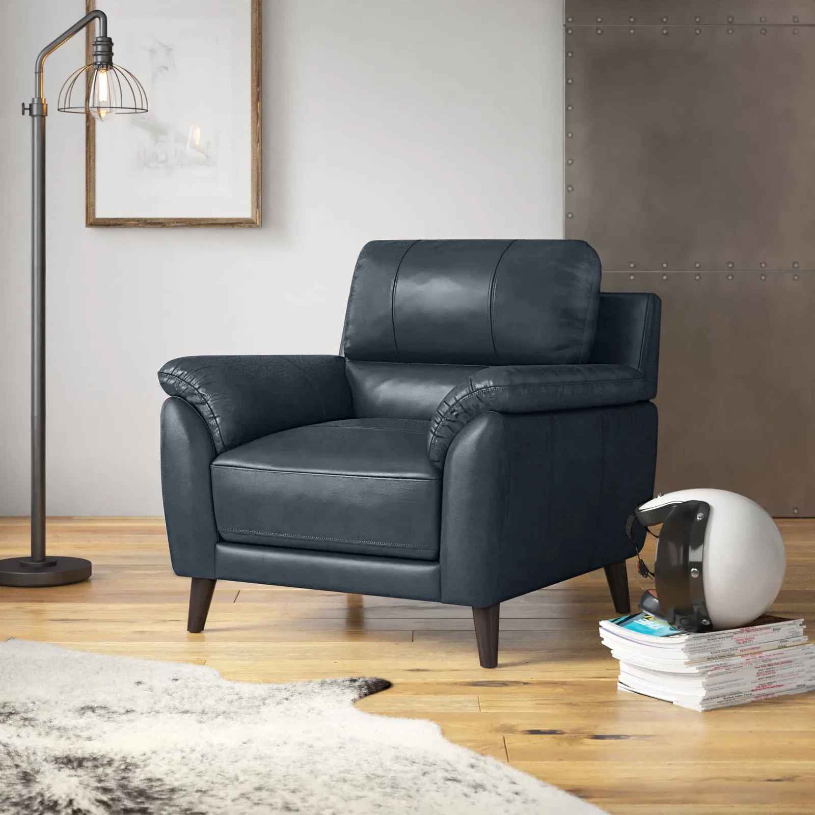 Madden Genuine Leather Top Grain Leather Club Chair thumbnail 3