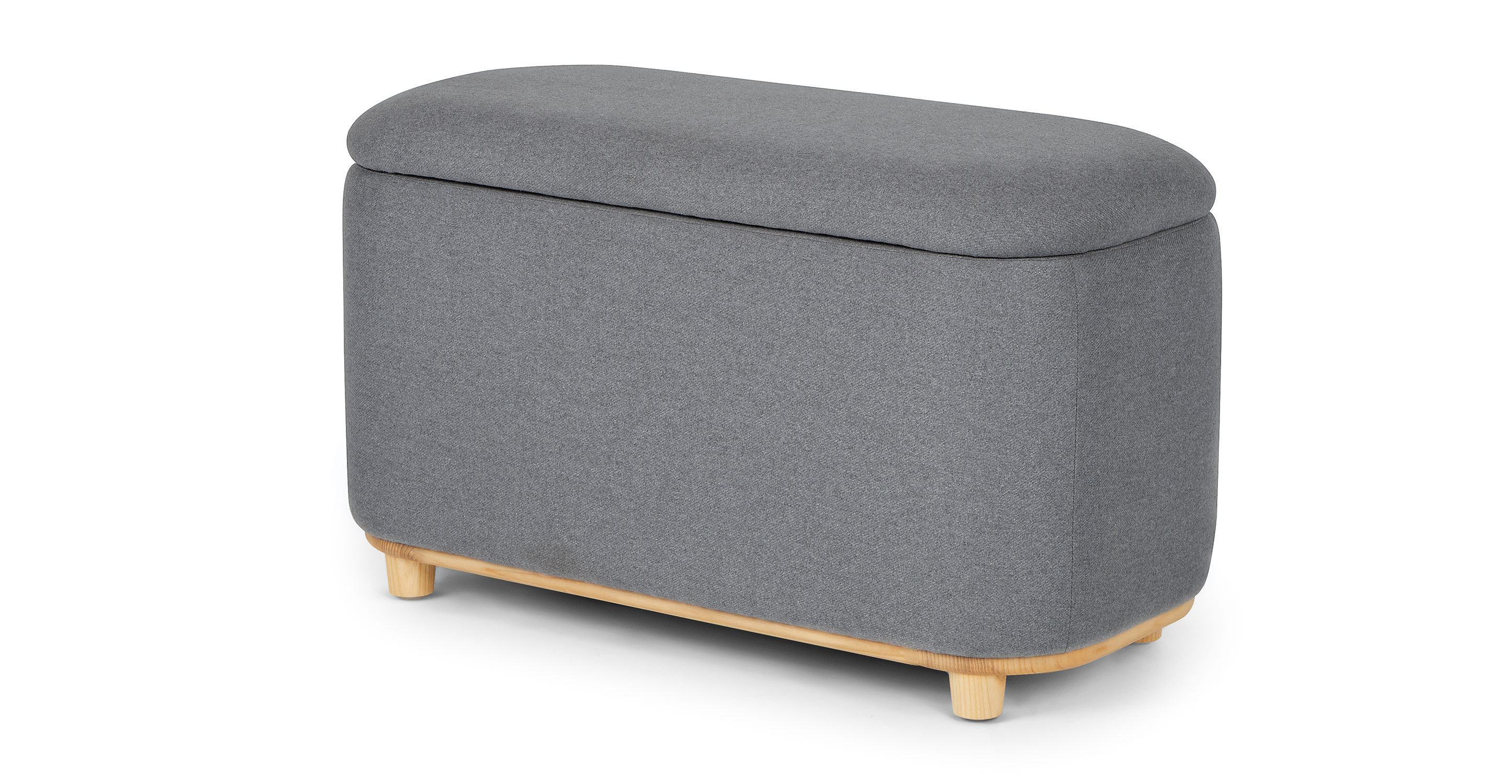 Maribo Stately Gray Storage Ottoman thumbnail 3