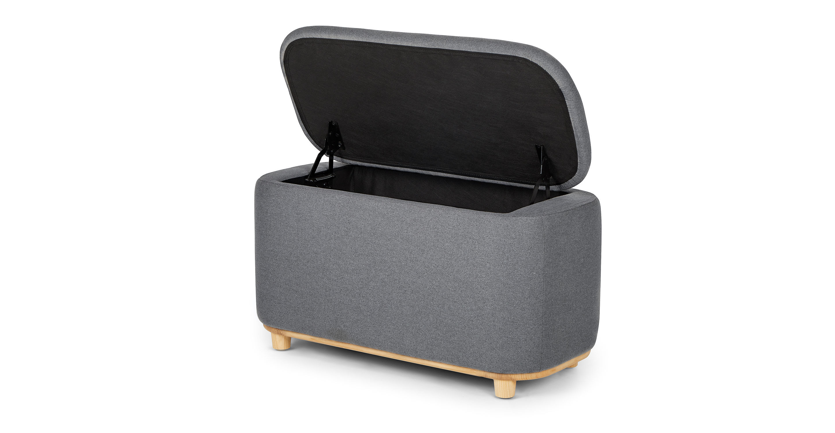 Maribo Stately Gray Storage Ottoman thumbnail 6