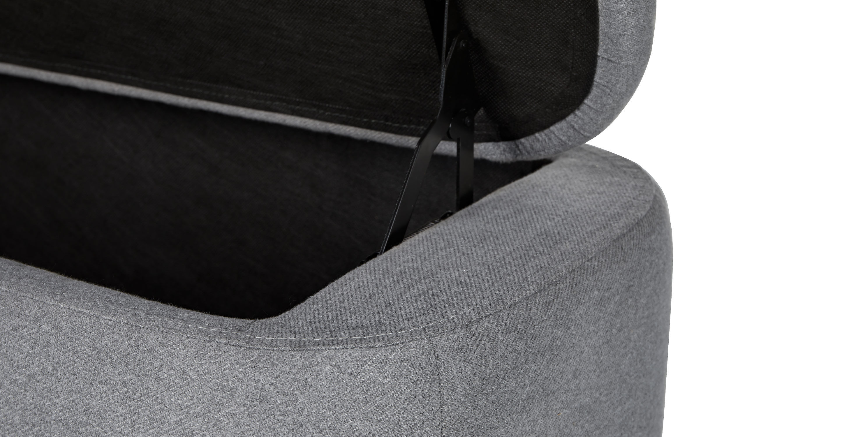 Maribo Stately Gray Storage Ottoman thumbnail 7