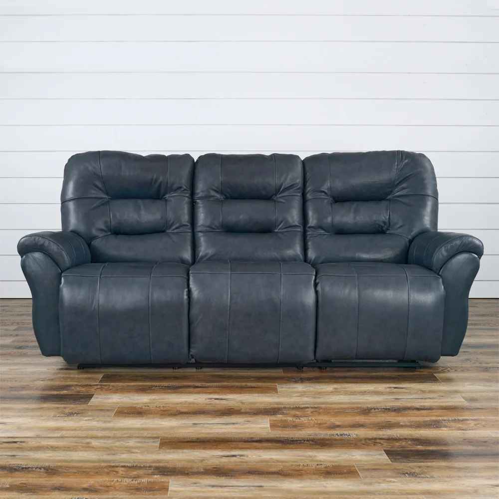 Glidden Genuine Leather Pillow Top Arm Reclining Sofa thumbnail 3
