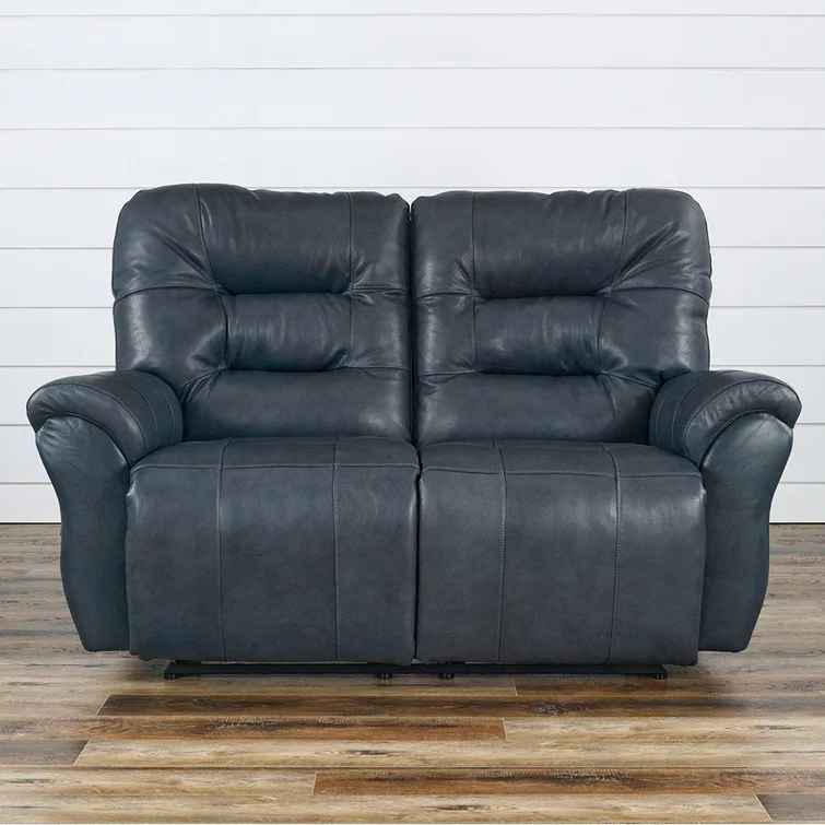 Fuller Genuine Leather Pillow Top Arm Reclining Loveseat thumbnail 3