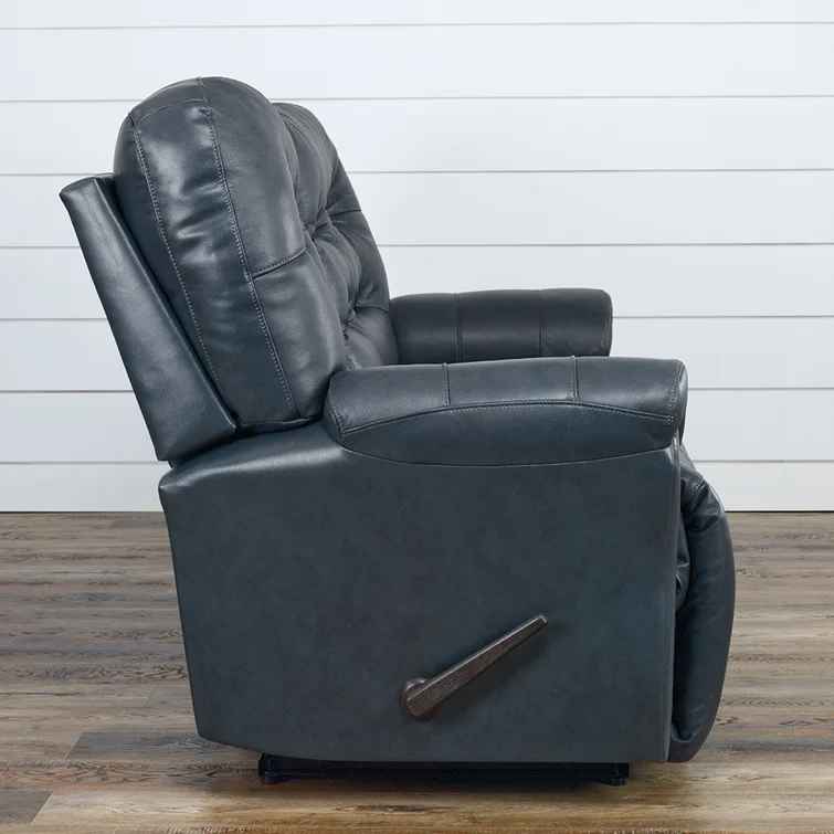 Fuller Genuine Leather Pillow Top Arm Reclining Loveseat thumbnail 4
