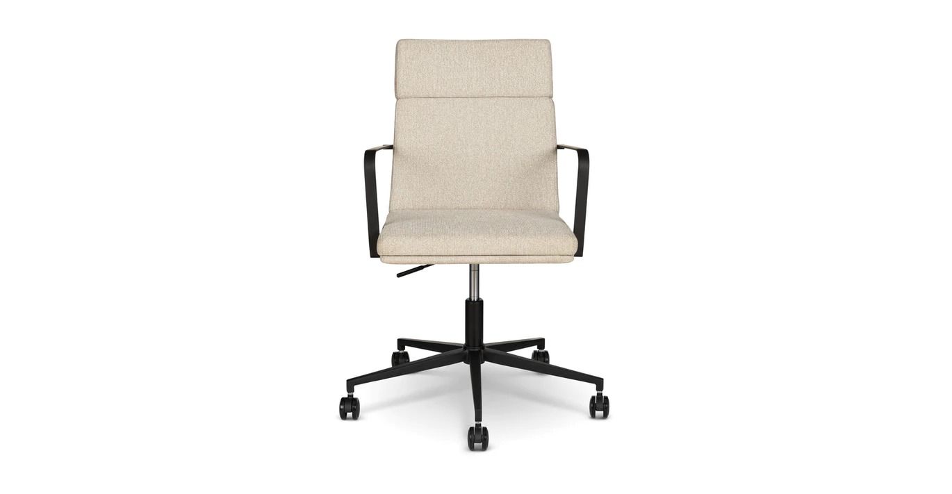 Gerven Cobblestone Ivory Office Chair thumbnail 2