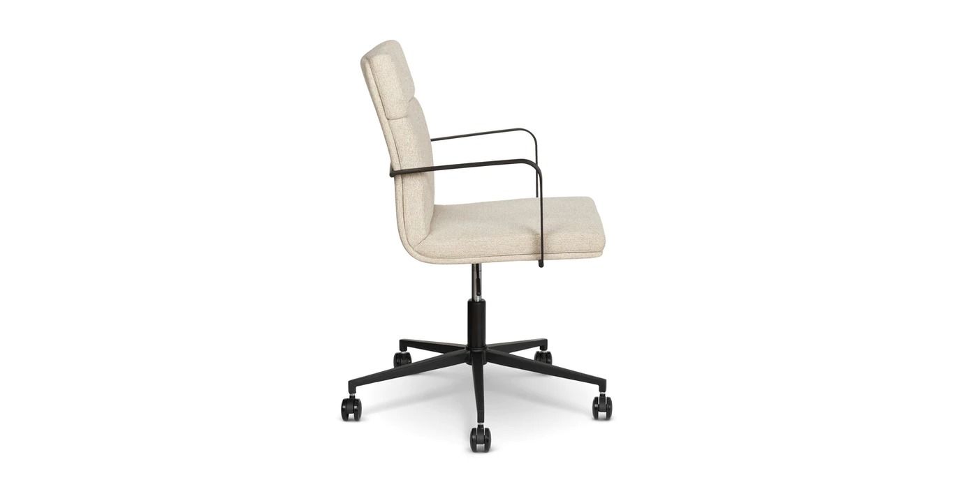 Gerven Cobblestone Ivory Office Chair thumbnail 3