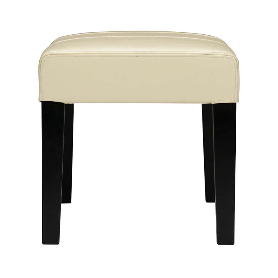 Lowe Ivory Leather Backless Bench thumbnail 4