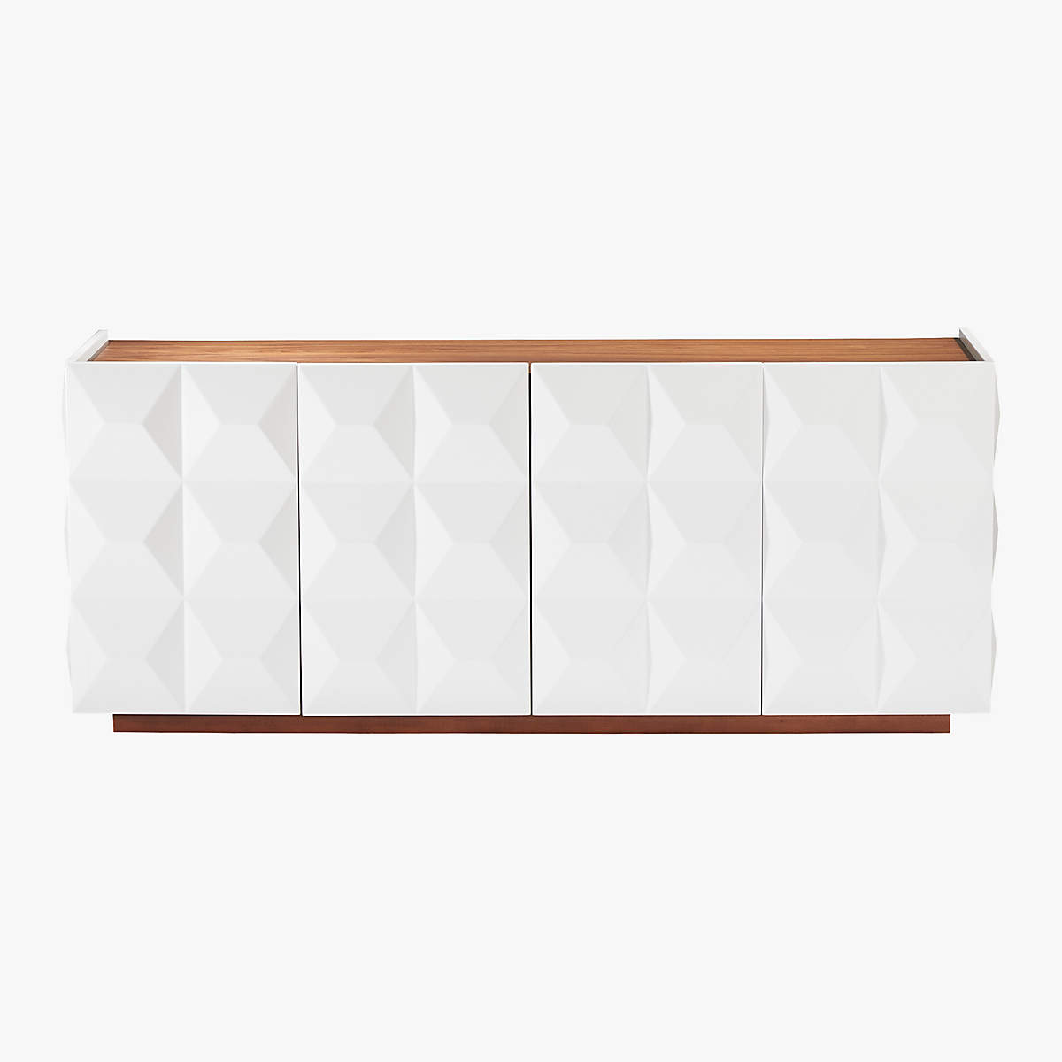 Issa High Gloss White Media Credenza thumbnail 5