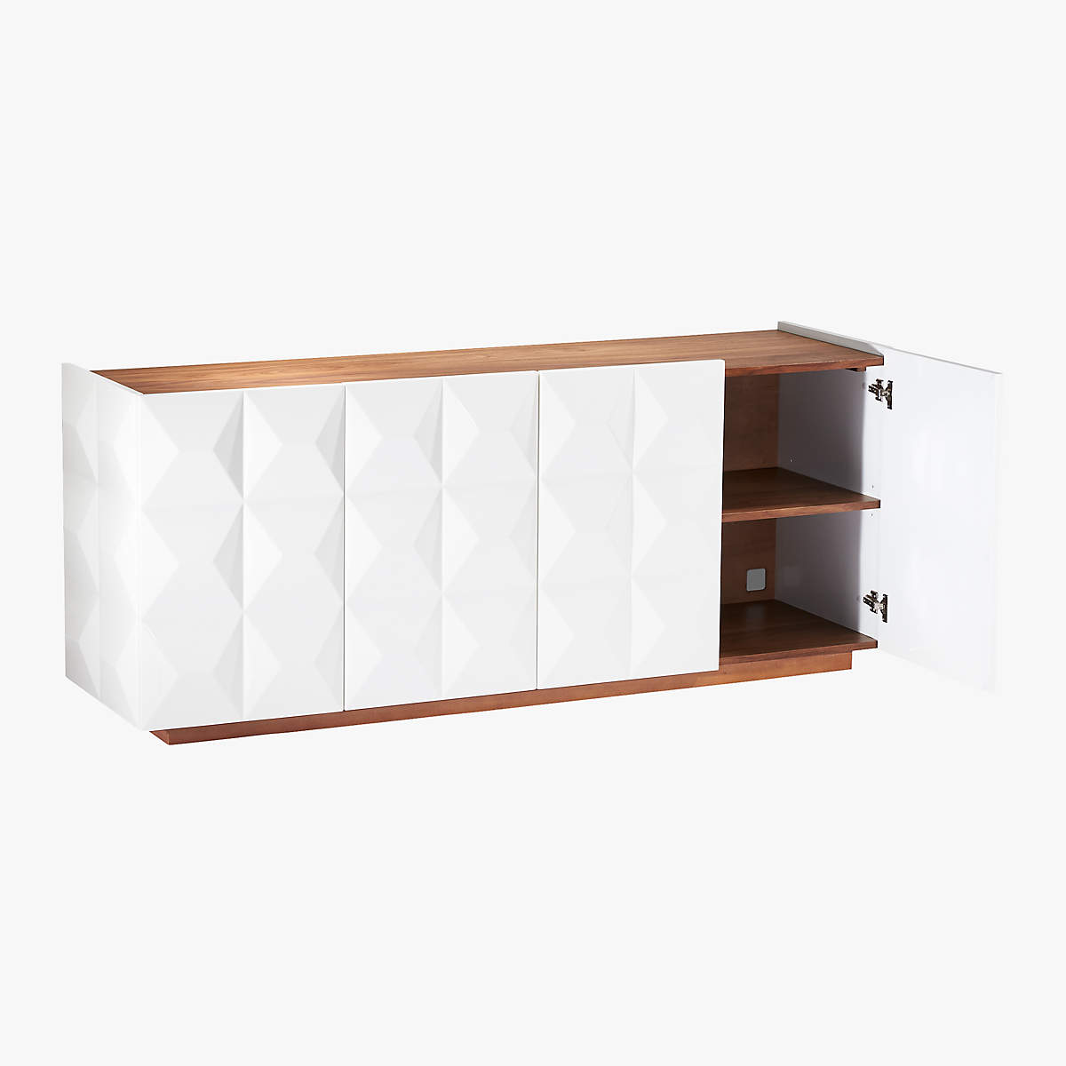 Issa High Gloss White Media Credenza thumbnail 7