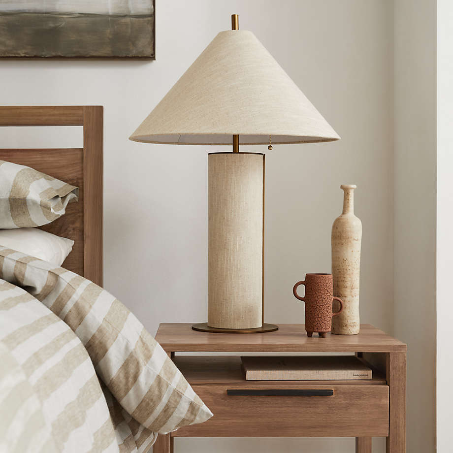 Remi Natural Linen Table Lamp thumbnail 2